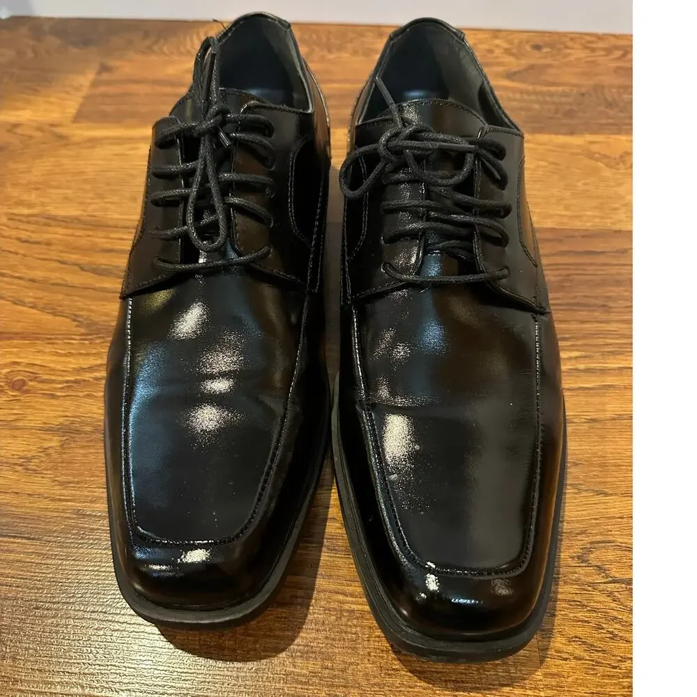 Stacy Adams Calhoun Moc Toe Lace-Up Oxford Dress Shoes Men’s Size 10 Black
